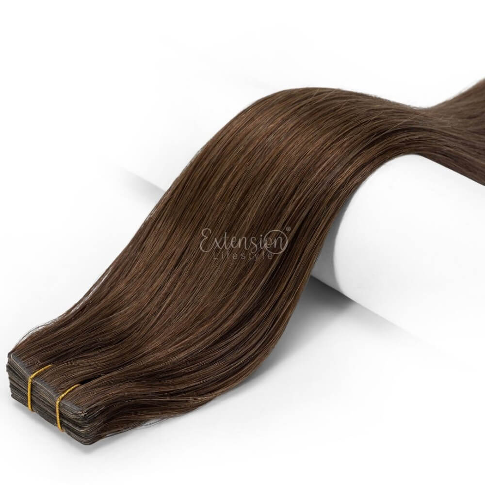 Biadesive invisibili - 20 fasce da 4 cm, double drawn, 100% capelli veri - 3
