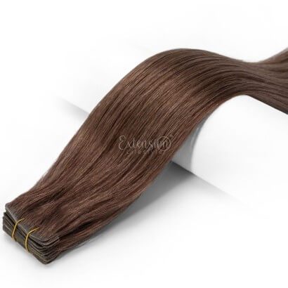 Biadesive invisibili - 20 fasce da 4 cm, double drawn, 100% capelli veri - 4