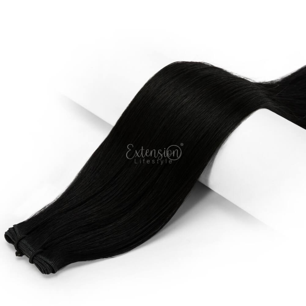 Tessitura ultra sottile - larga 80 cm da 50 g, double drawn, 100% capelli veri - 2
