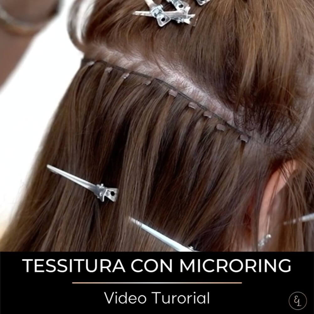 Tutorial Applicazione Tessitura con Microring per Extension Capelli Veri
