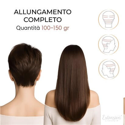 Cheratina lisce classic - 20 ciocche, single drawn, 100% capelli veri